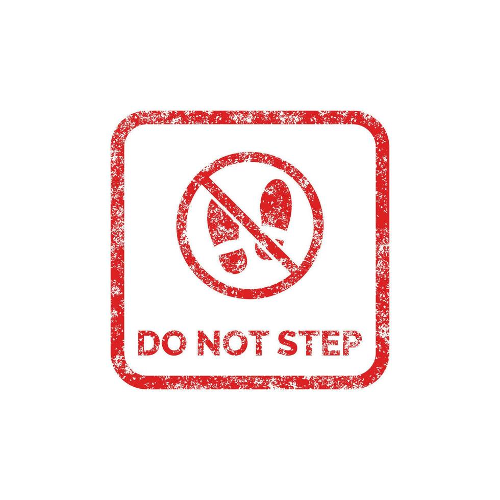 Do not step packaging mark icon symbol vector