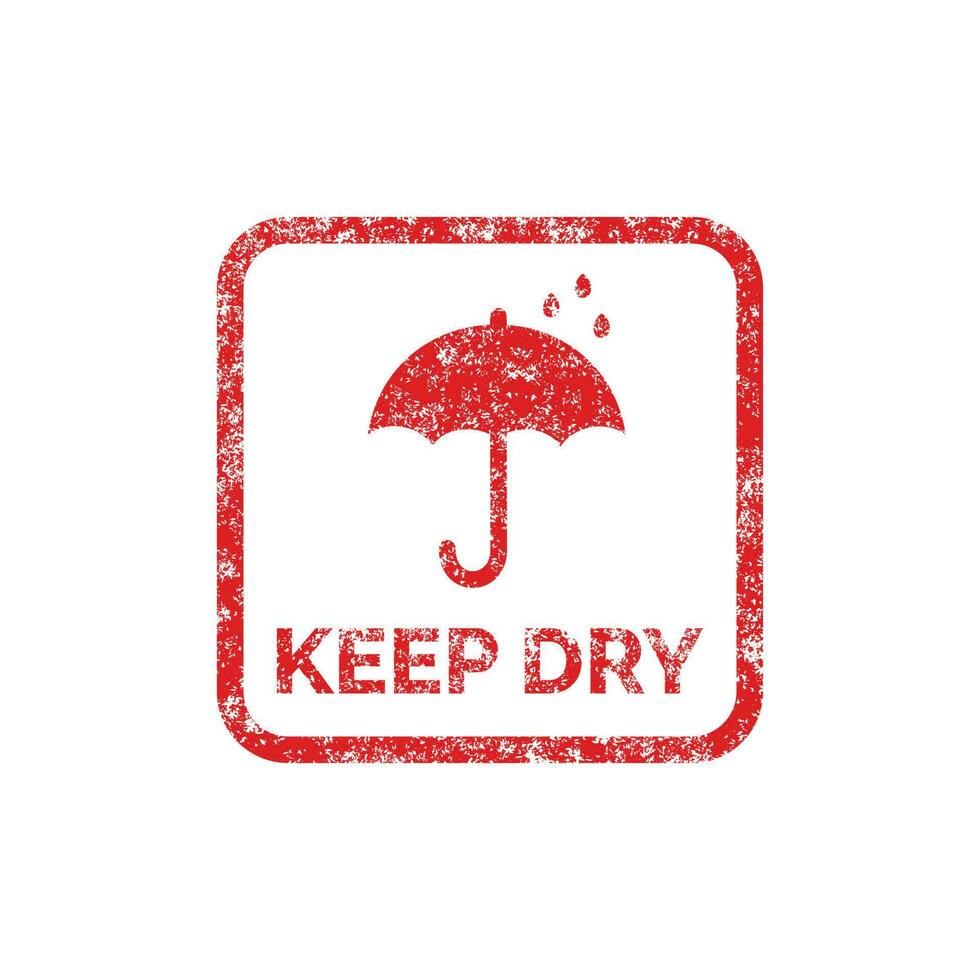 Keep dry packaging mark icon symbol vector