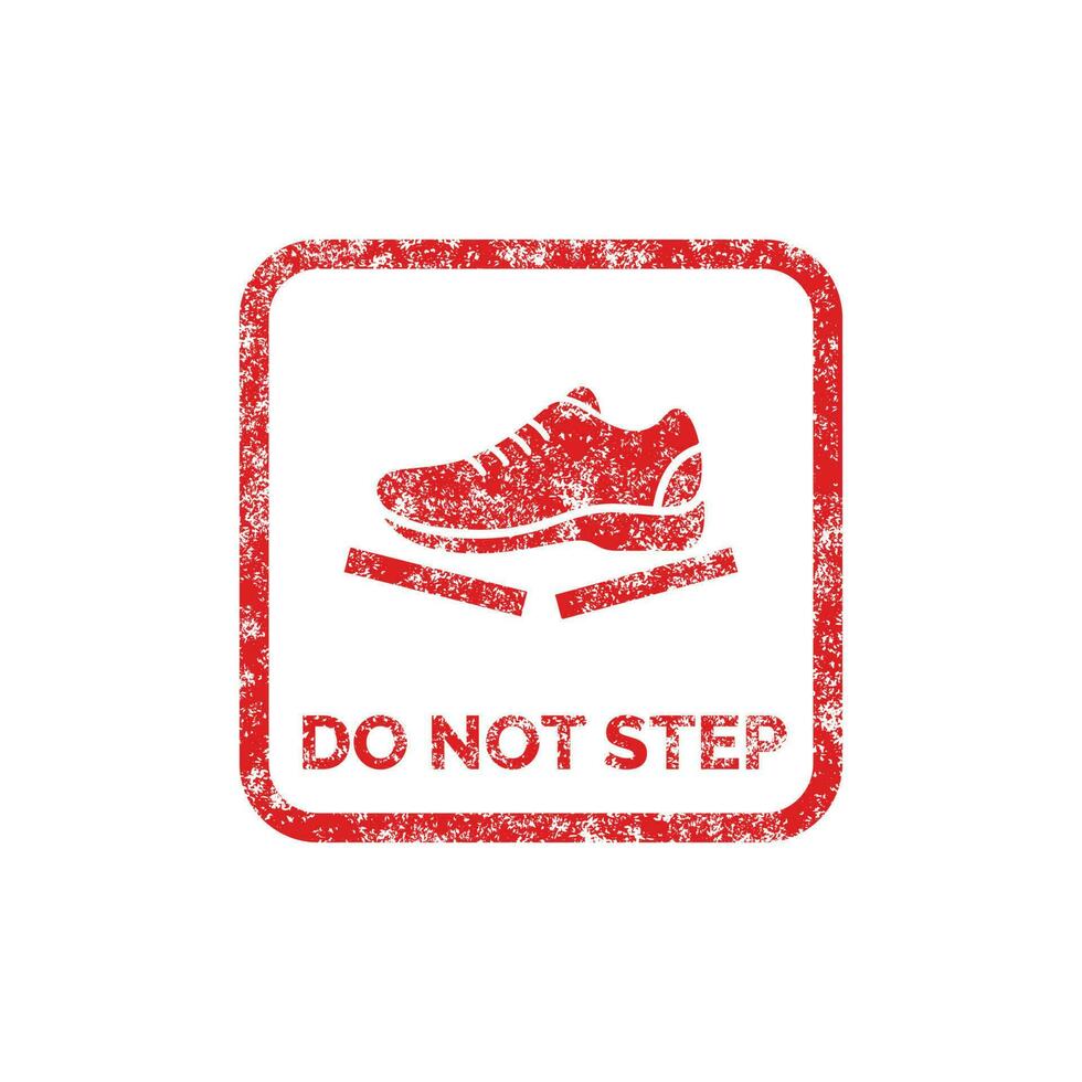 Do not step packaging mark icon symbol vector