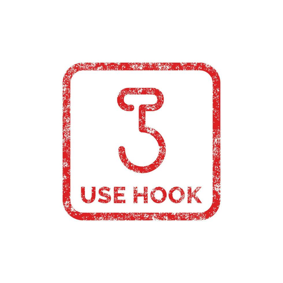 Use hooks packaging mark icon symbol vector