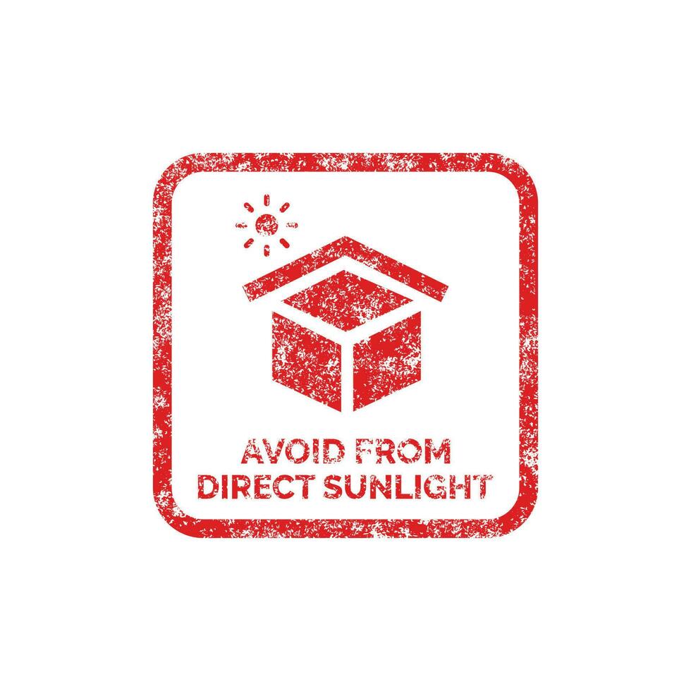 evitar desde directo luz de sol embalaje marca icono símbolo vector