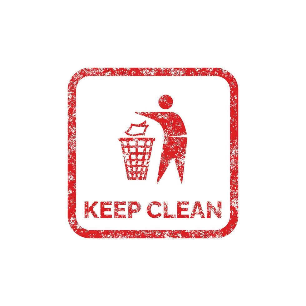 Do not litter packaging mark icon symbol vector. Keep clean icon symbol vector