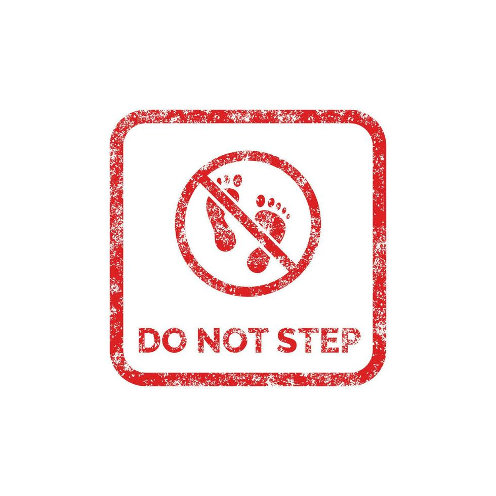 Do not step packaging mark icon symbol vector