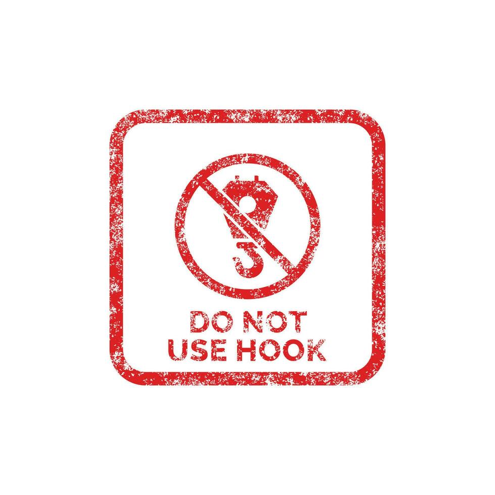 Do not use hooks packaging mark icon symbol vector