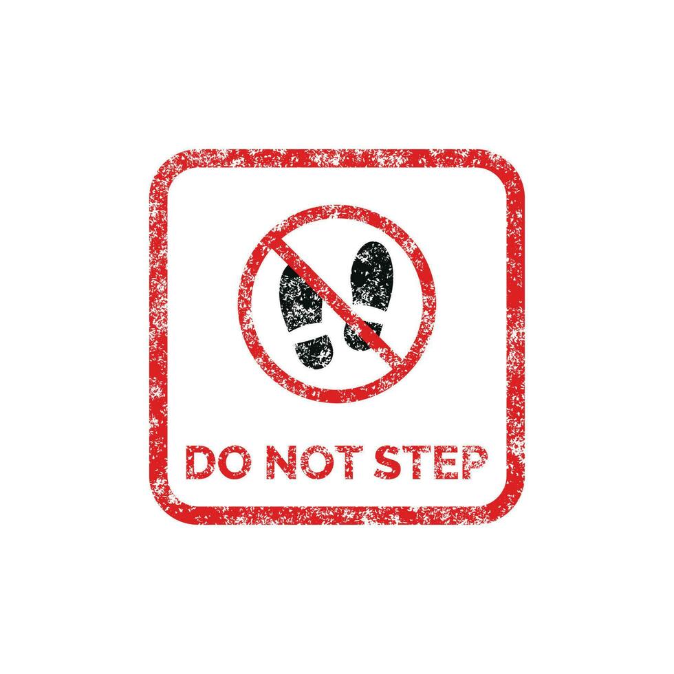 Do not step packaging mark icon symbol vector