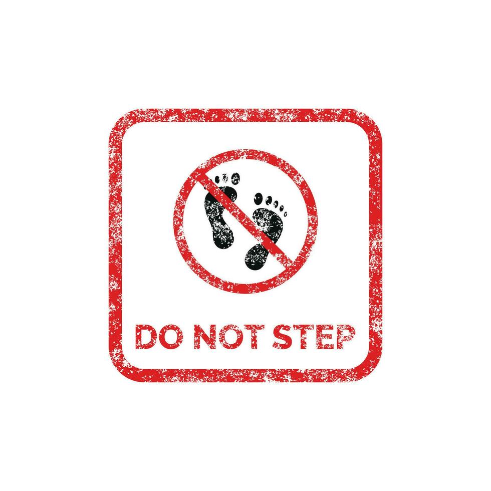 Do not step packaging mark icon symbol vector