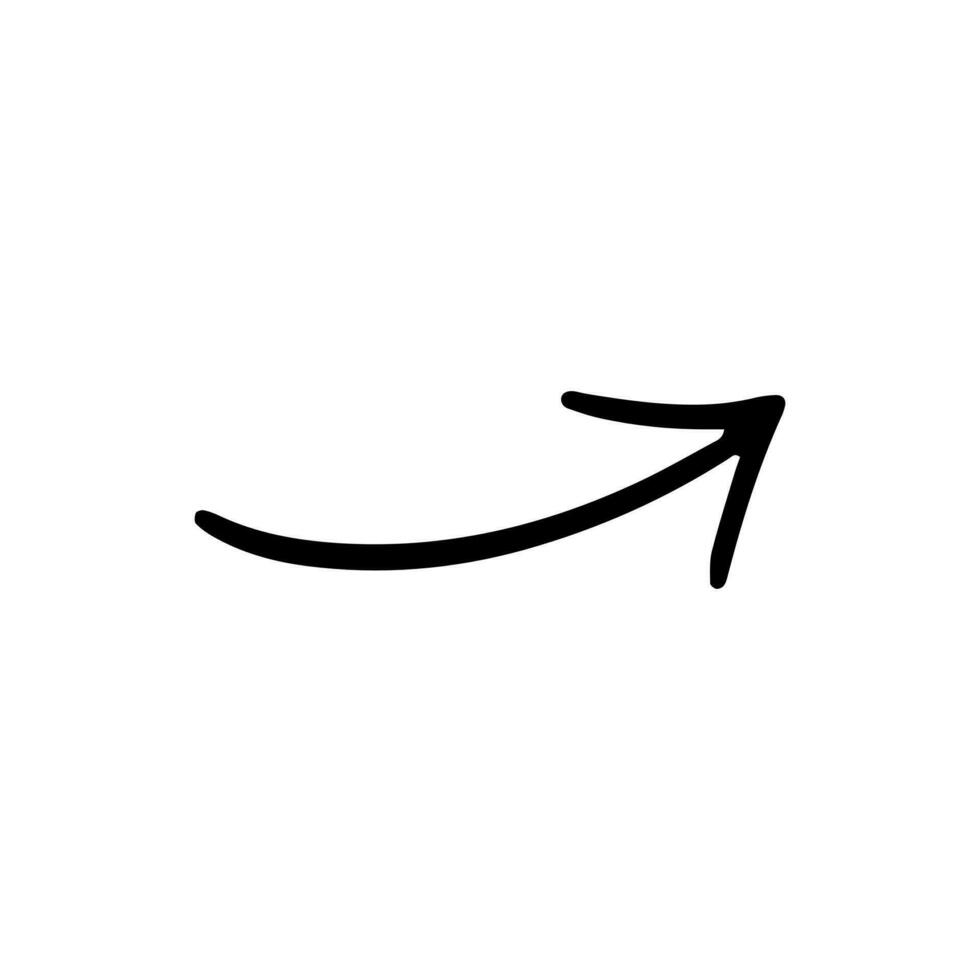 flecha icono mano dibujado aislado vector