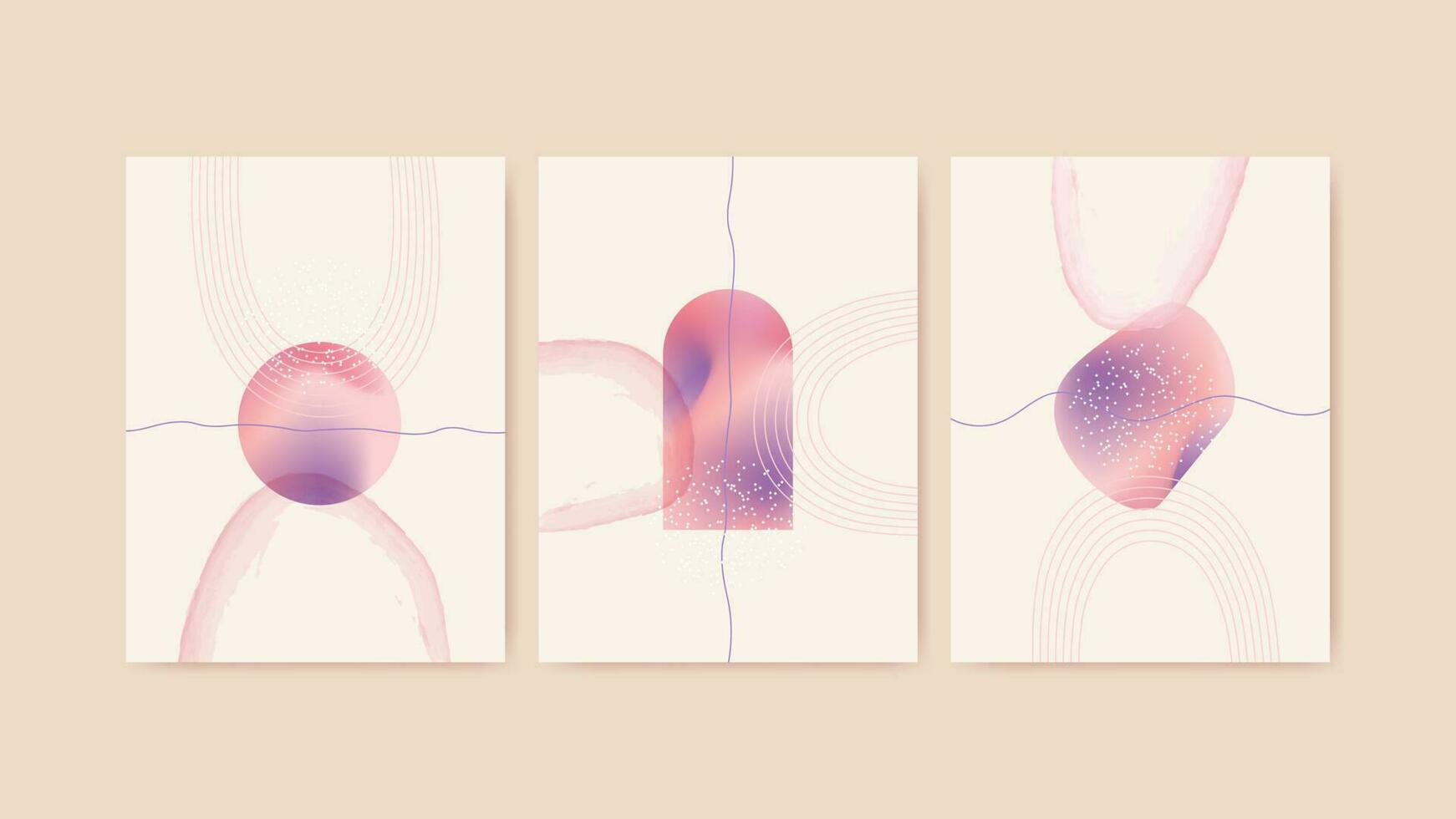 Creative minimalist abstract wall art. Design for wall decoration, postcard, poster or brochure vector