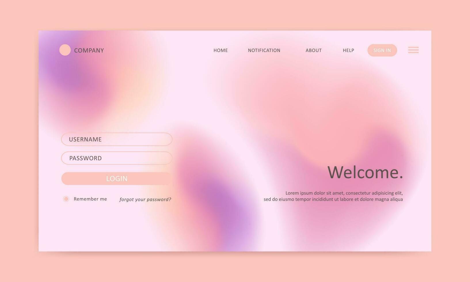 landing page gradient mesh background vector