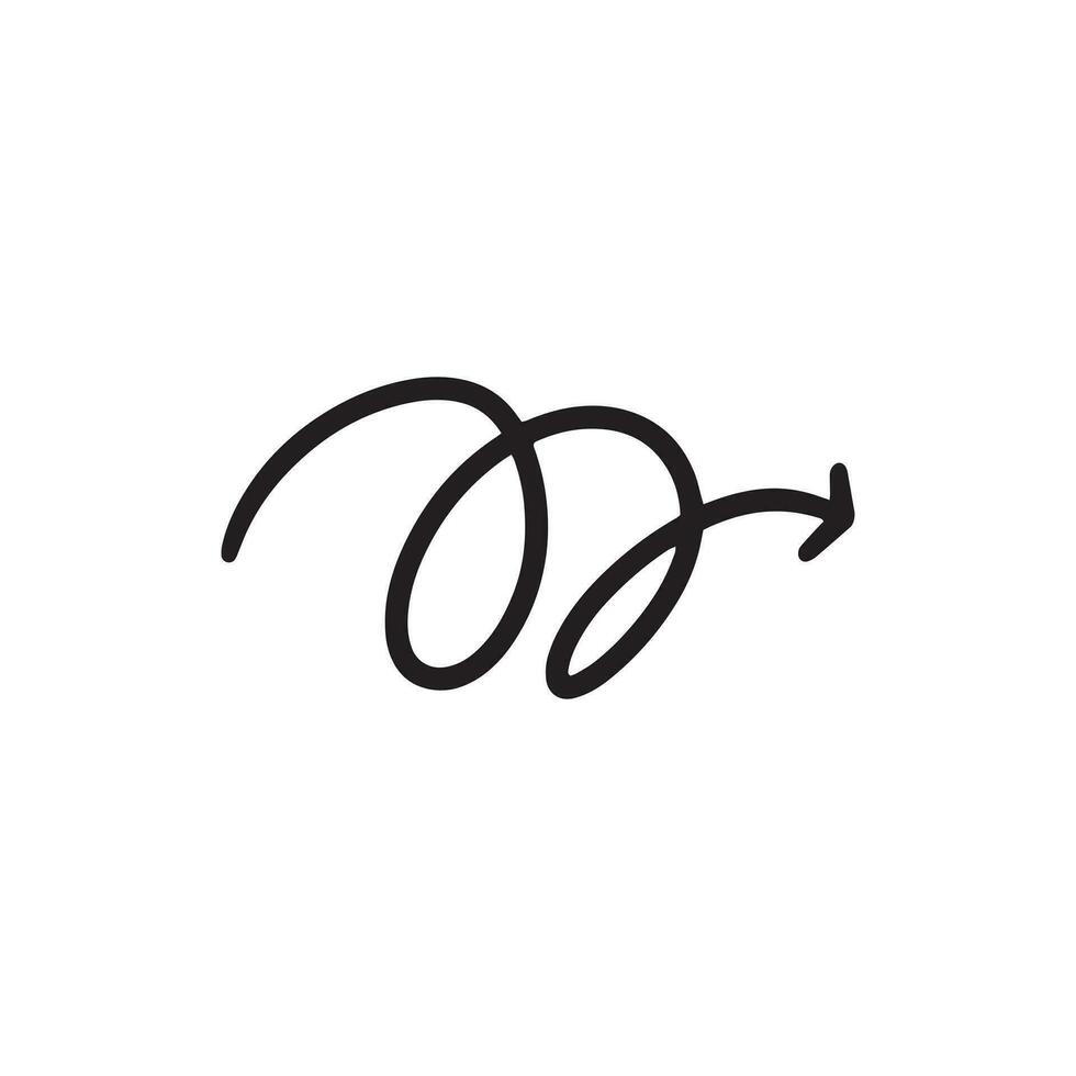 hand drawn arrow isolated on a white background. arrow icon vector