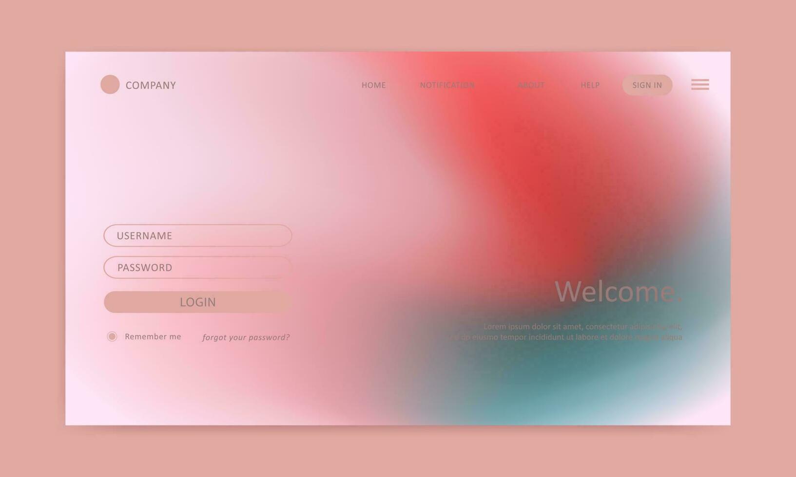 landing page gradient mesh background vector