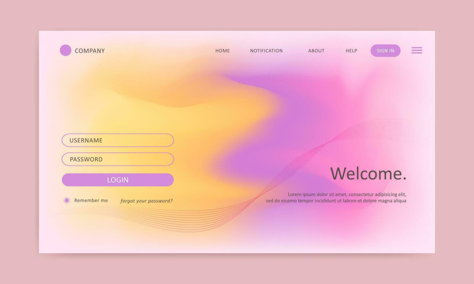 landing page gradient mesh background vector