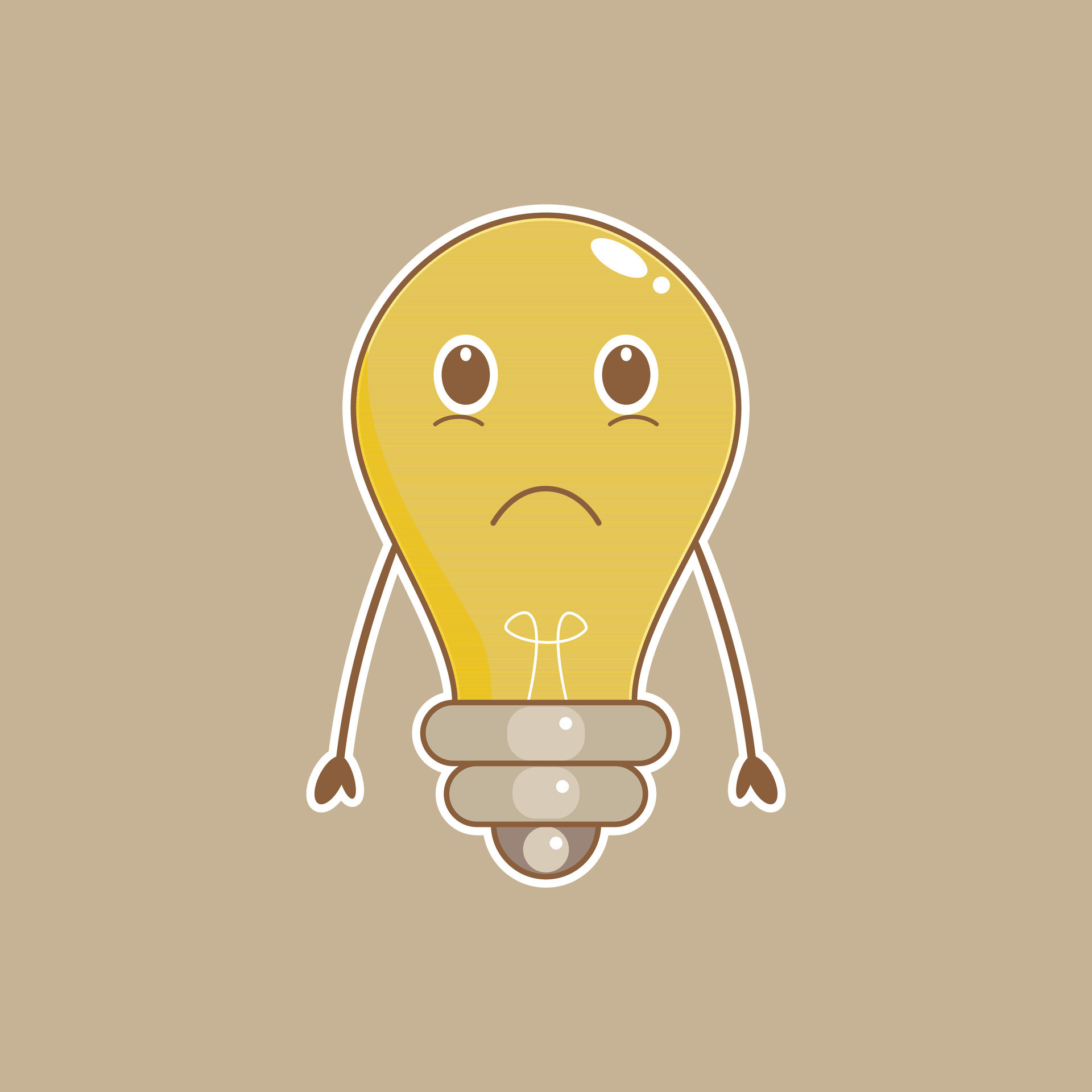 sad light bulb mascot vector. cartoon character illustration 24669282