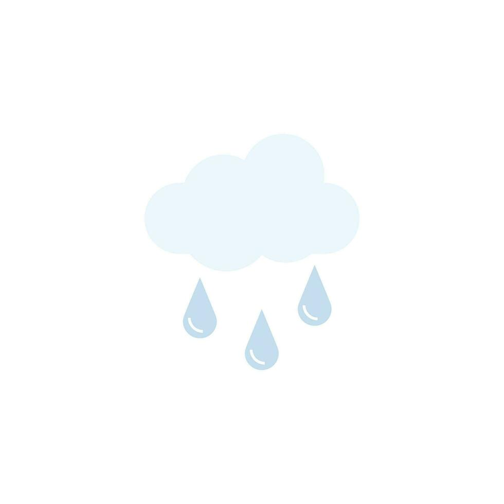 Drizzling weather icon illustration isolated vector