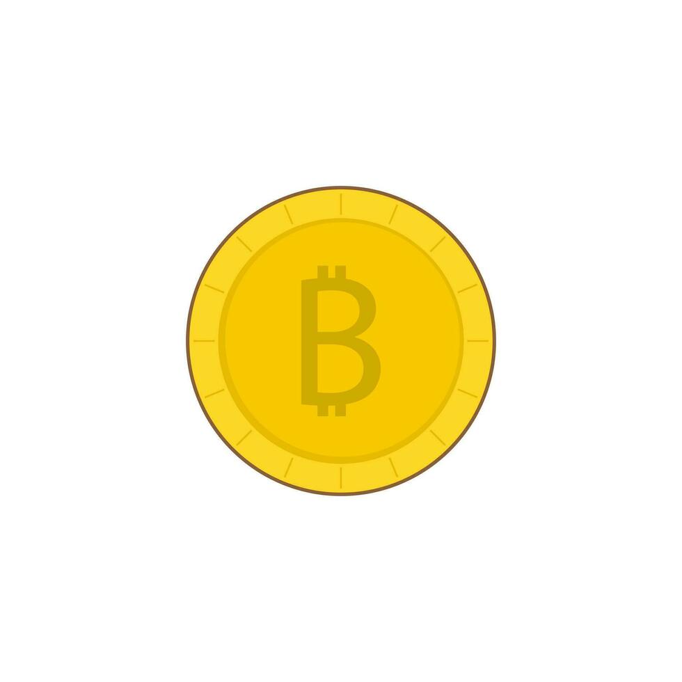 bitcoin icon vector. flat design illustration vector