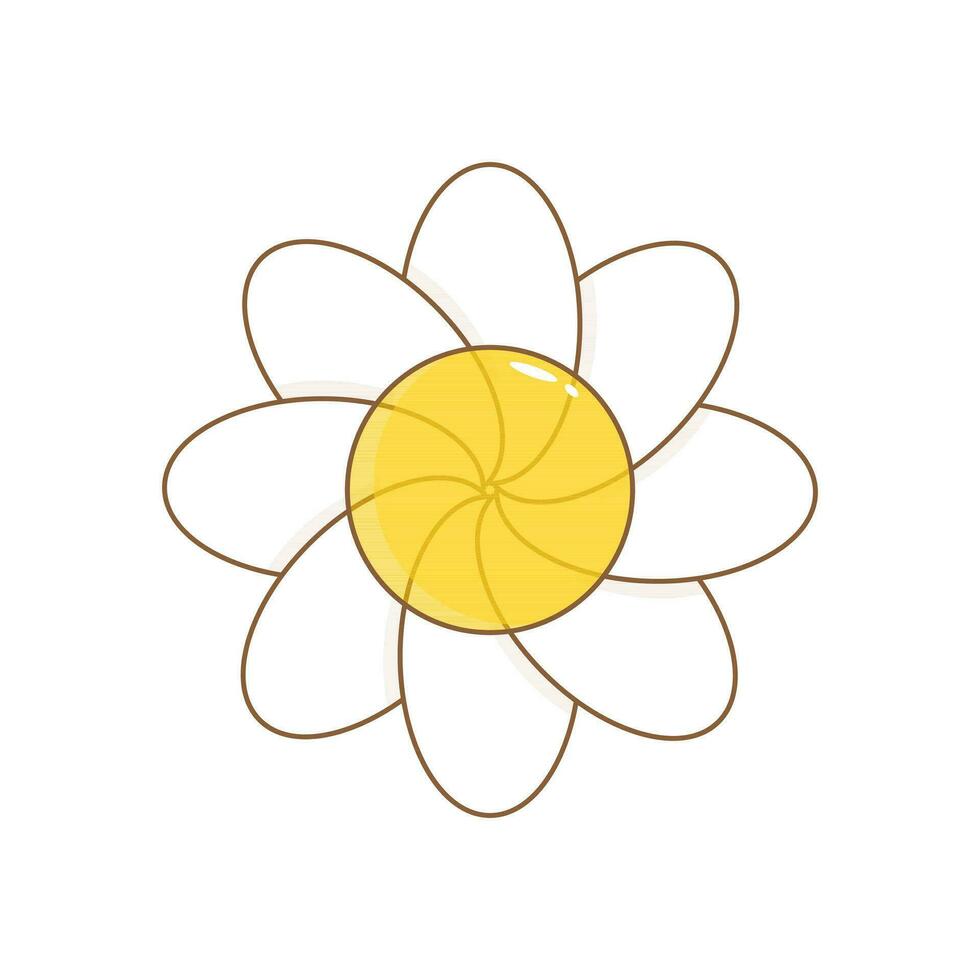margarita flor icono vector. plano diseño ilustración vector