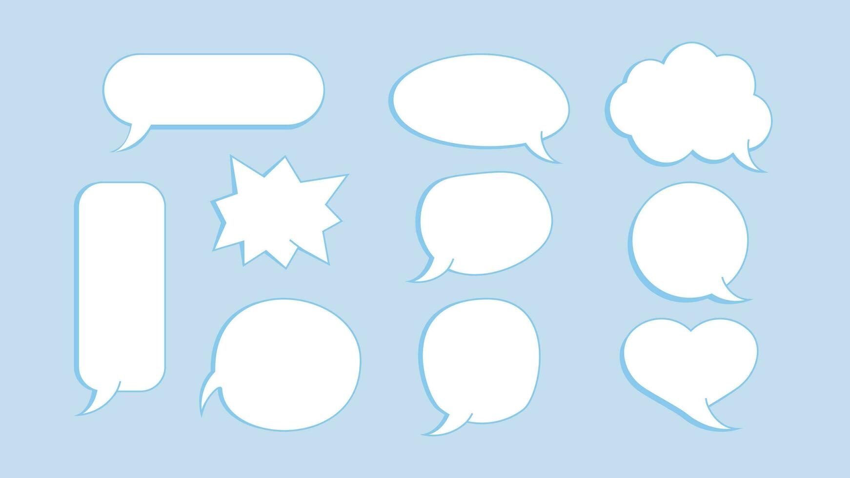 Speech Bubble set. Talk bubble. Cloud speech bubbles collection vector