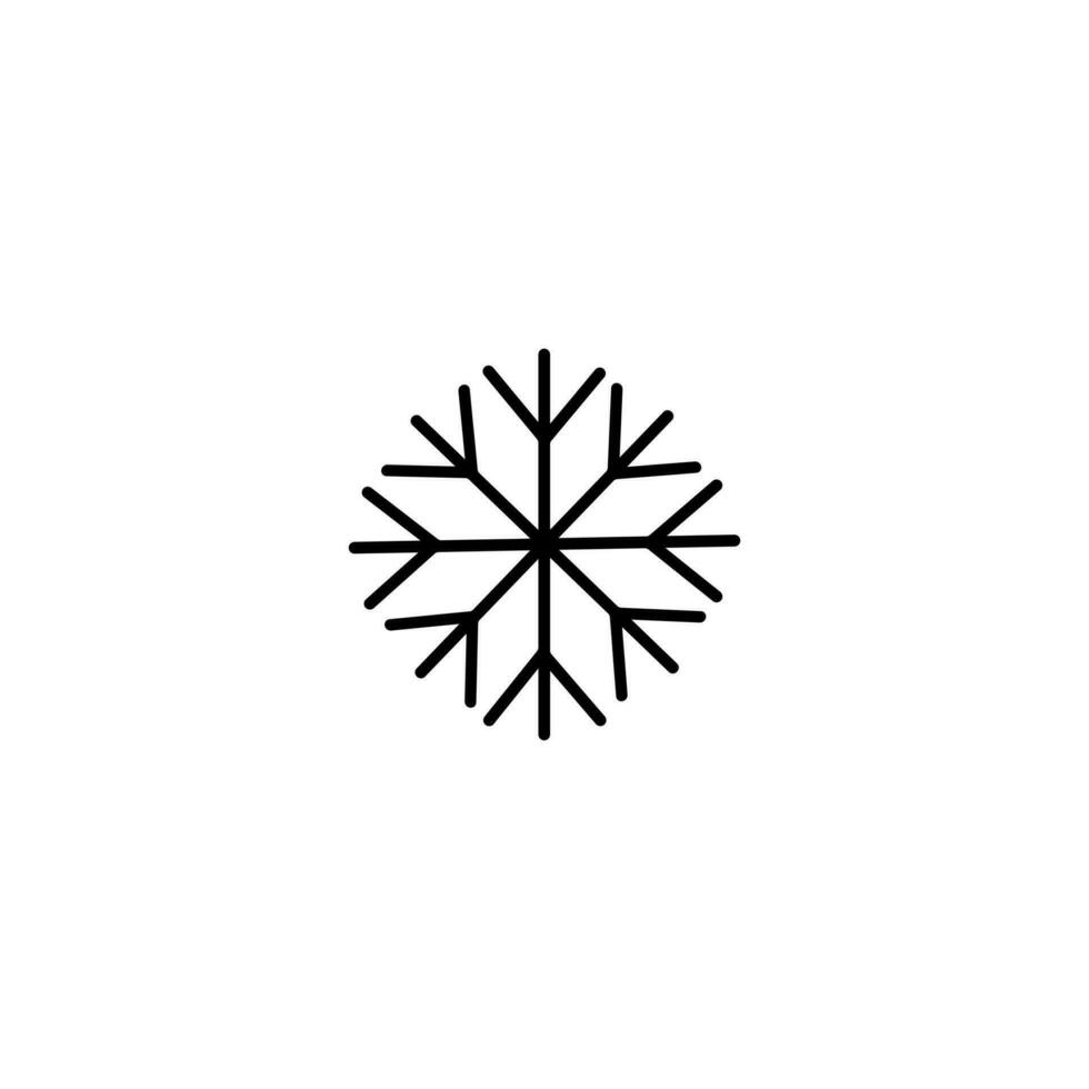 snow icon, silhouette of snowflakes vector