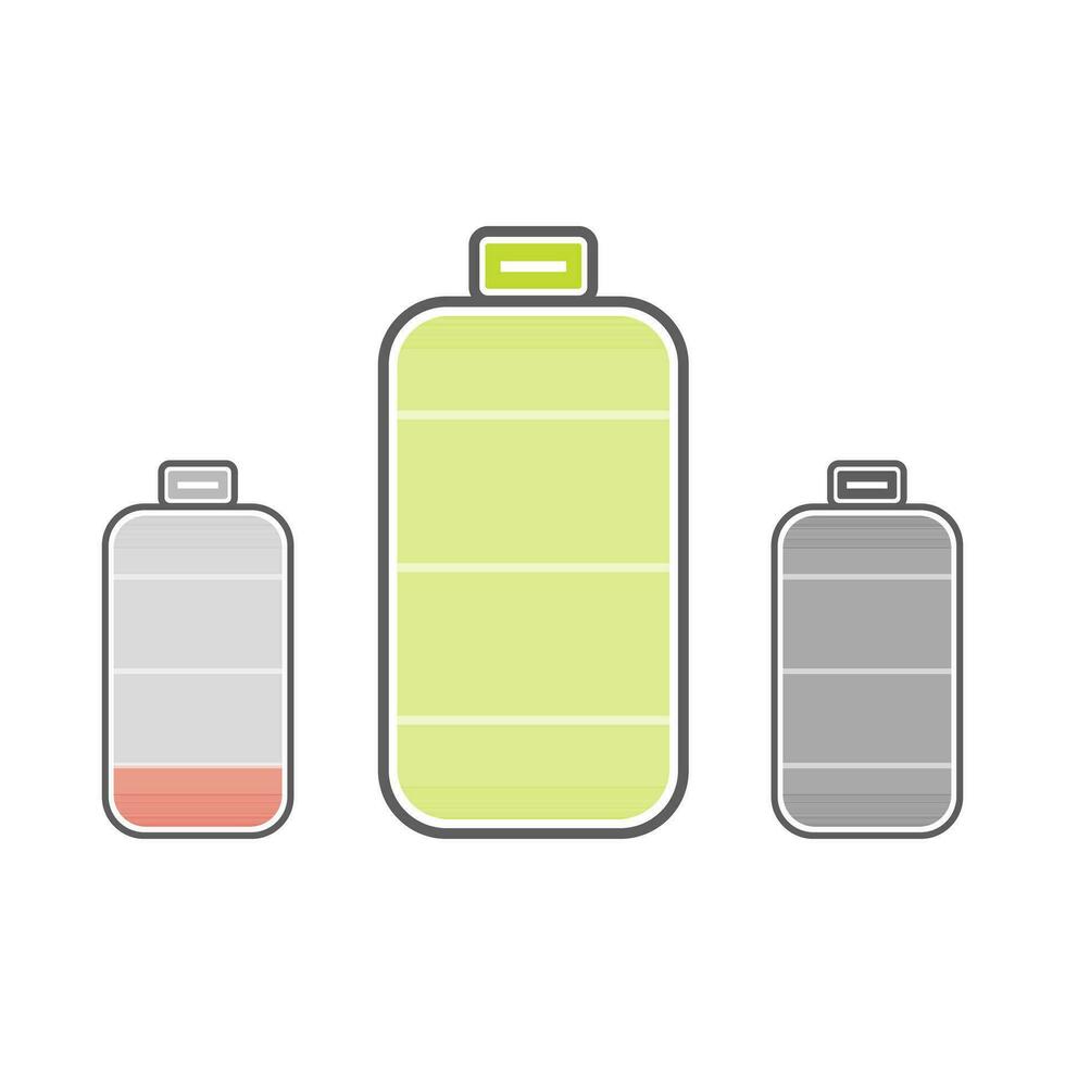 battery icon  vector. flat design illustration vector