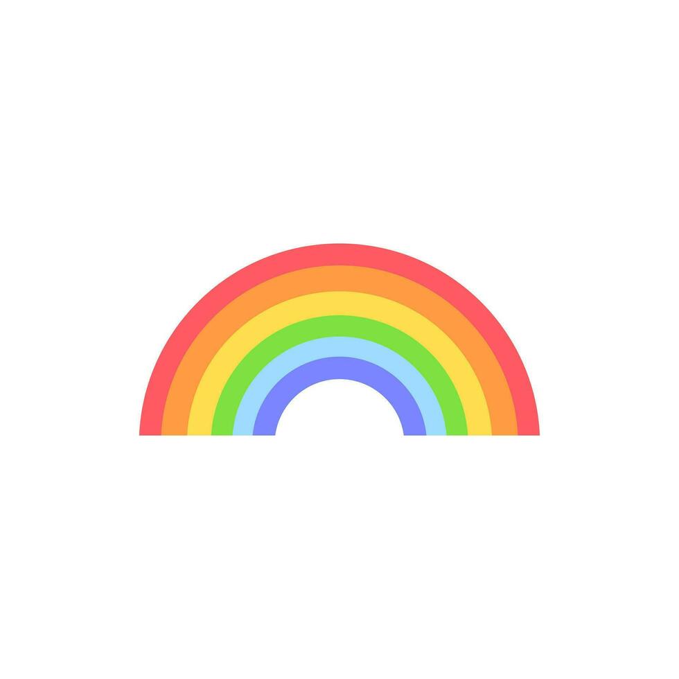 vistoso arco iris icono vector ilustración