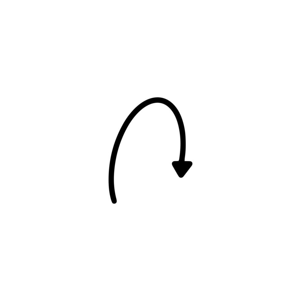 flecha icono mano dibujado aislado vector