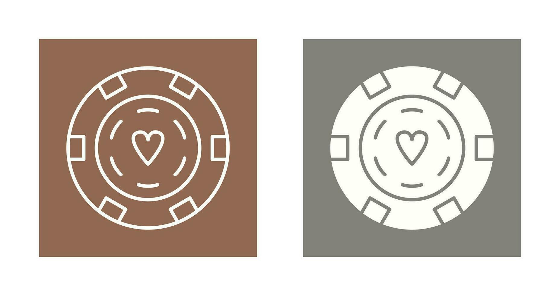 Unique Poker Chips Vector Icon