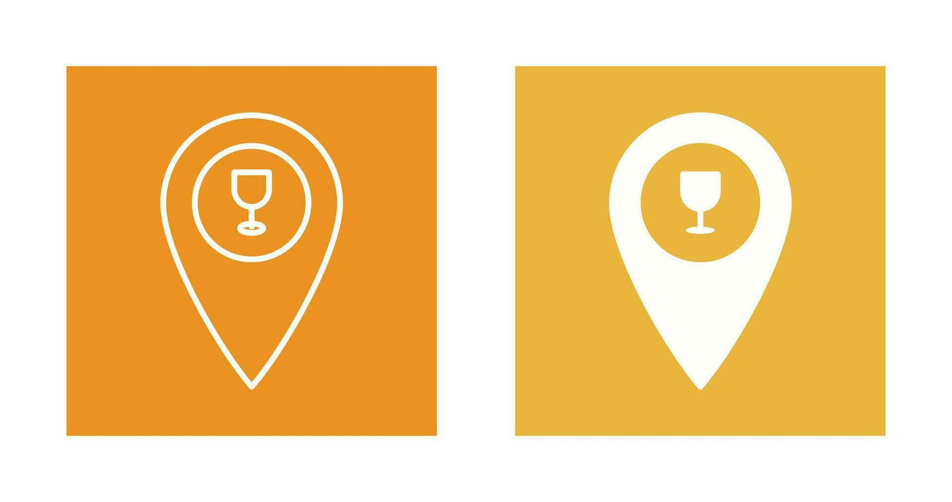 Unique Bar Location Vector Icon