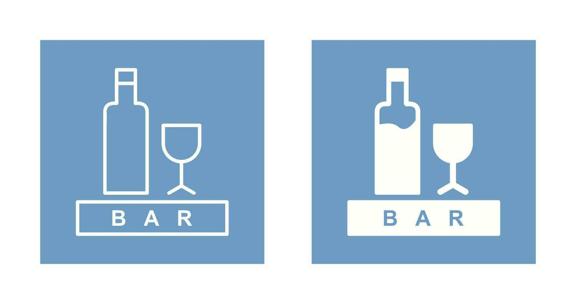 Unique Bar Sign Vector Icon