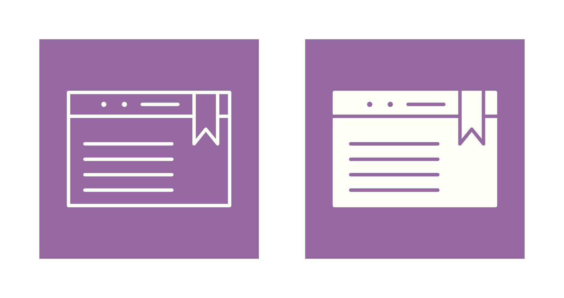 Unique Bookmarking Services Vector Icon