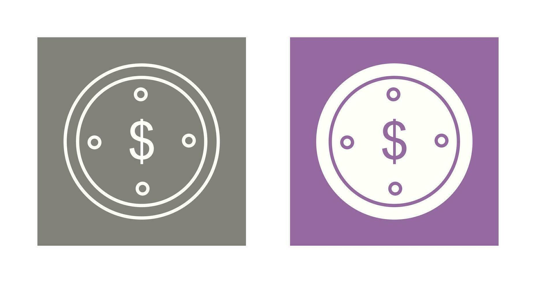 Dollar Coin Vector Icon