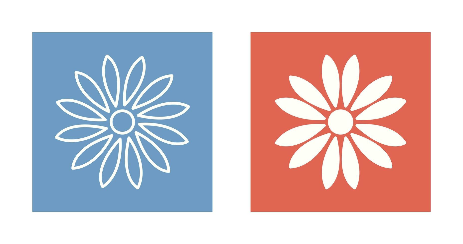 Unique Flower Vector Icon
