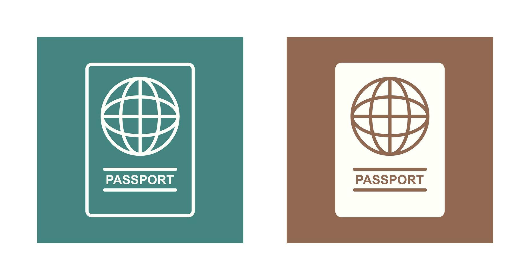 icono de vector de pasaporte