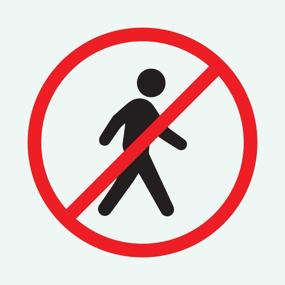 No Pedestrian The Illustration vector
