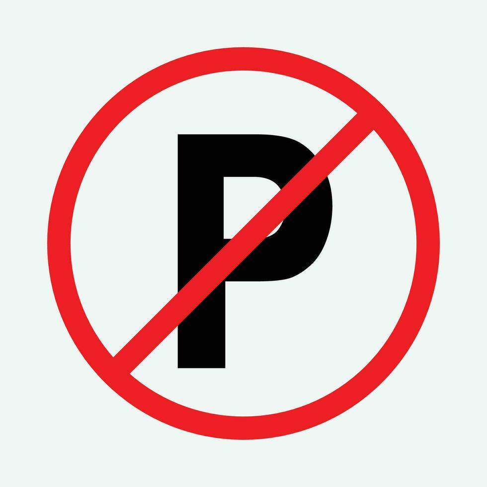 No Parking Sign vector