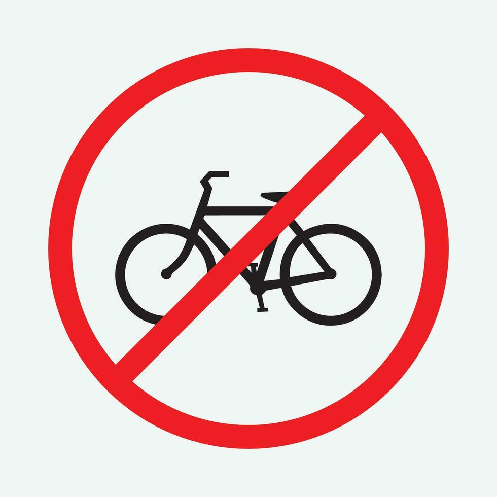 Bicycle Prohibited The Illustration vector