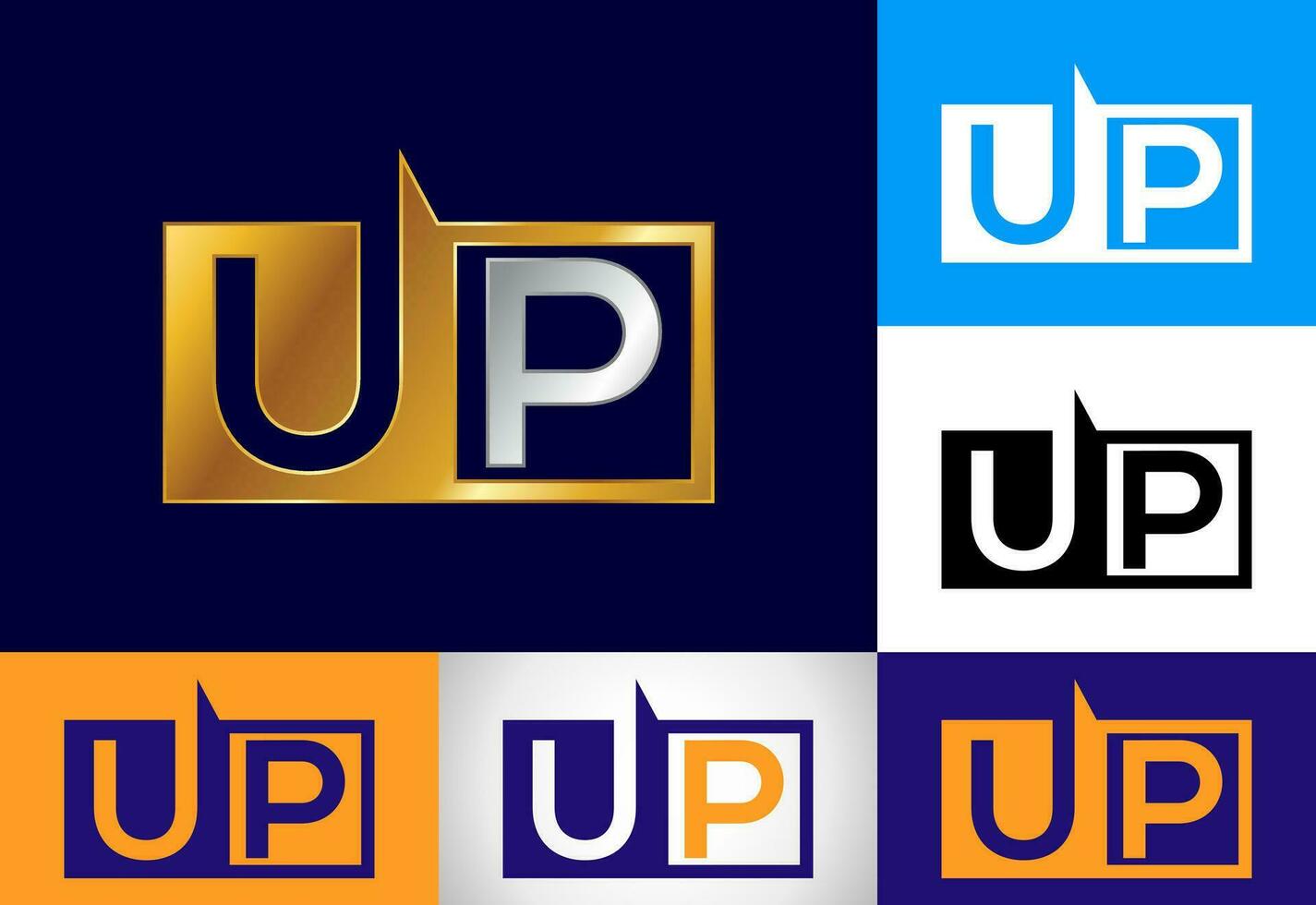 Initial Letter U P Logo Design Vector Template. Graphic Alphabet Symbol For Corporate Business Identity