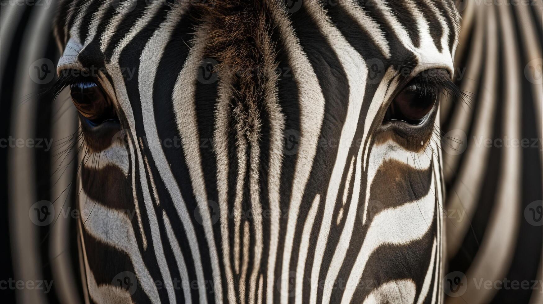 Closeup shot of a zebra eye. photo