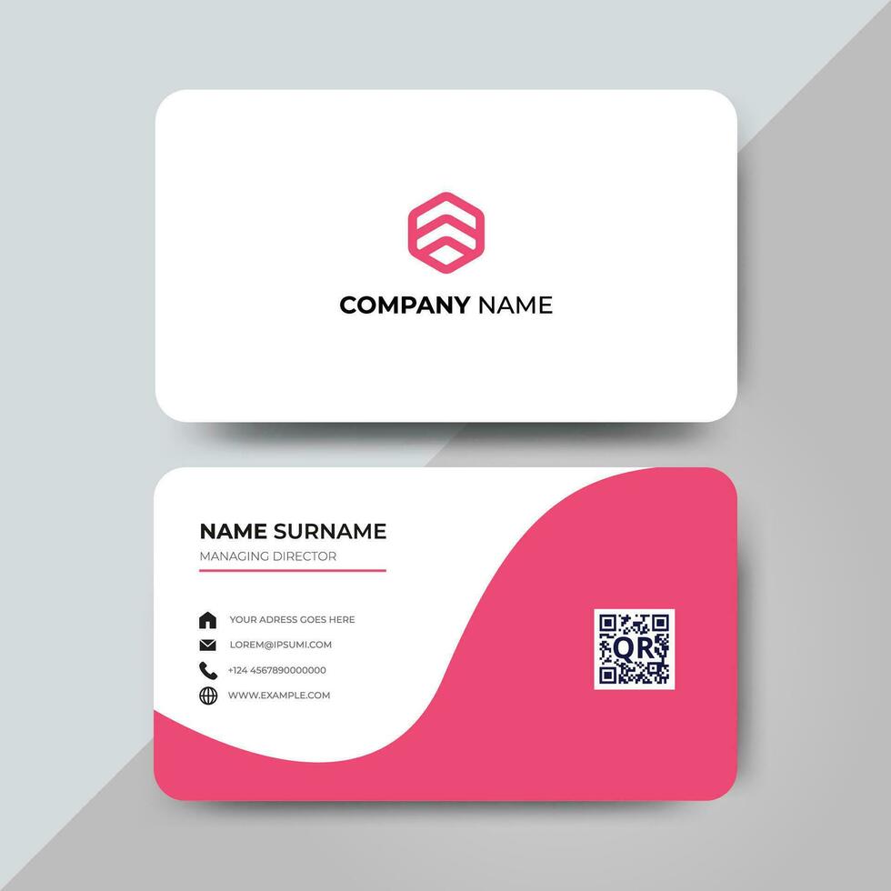Professional and Minimalist Business card design template vector