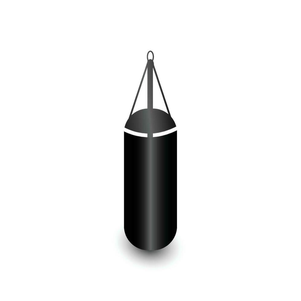 Gym fitness punching bag illustration vector