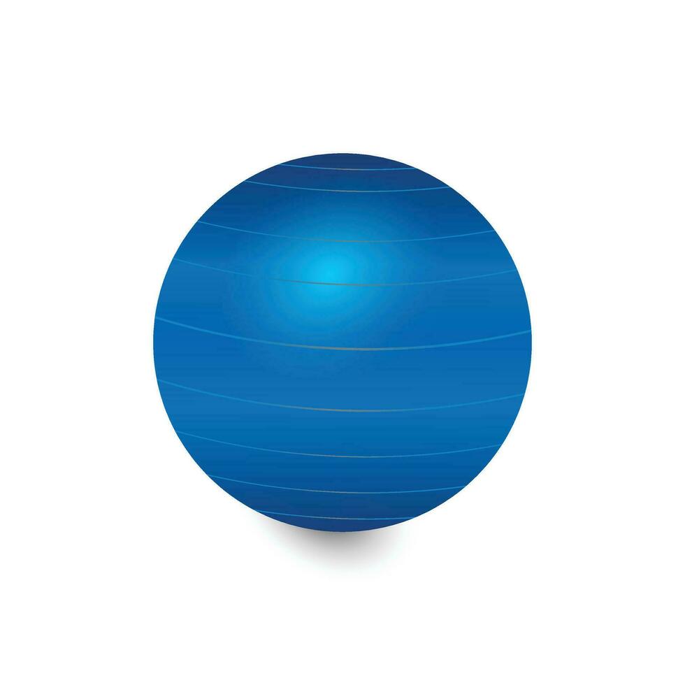 Soft elastic exercise ball for fitness training industry illustration vector