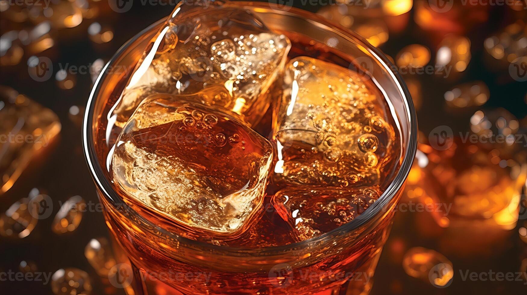 cola with ice 3d shapes close. Creative resource, photo