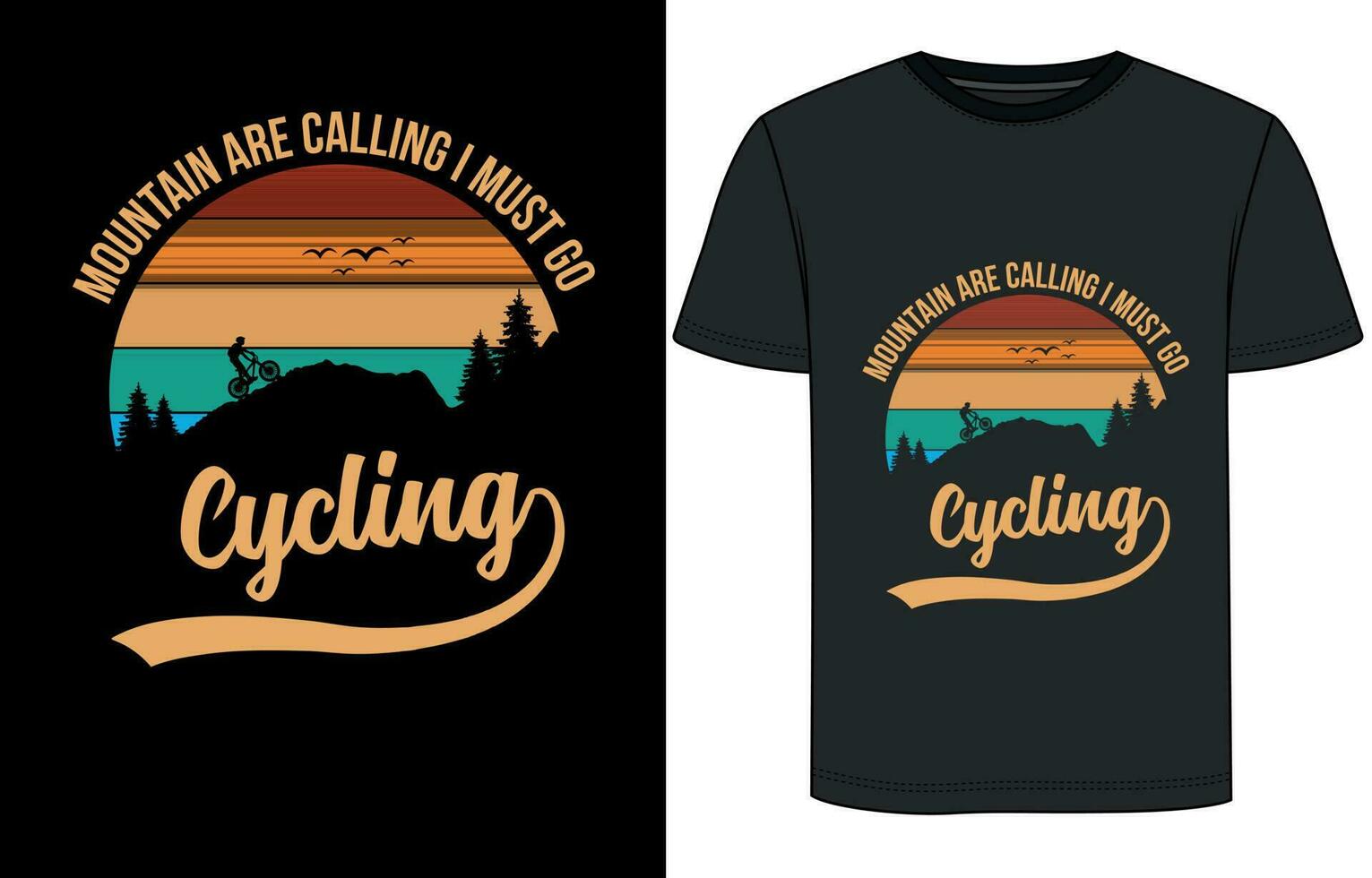 cycling t-shirt design vector