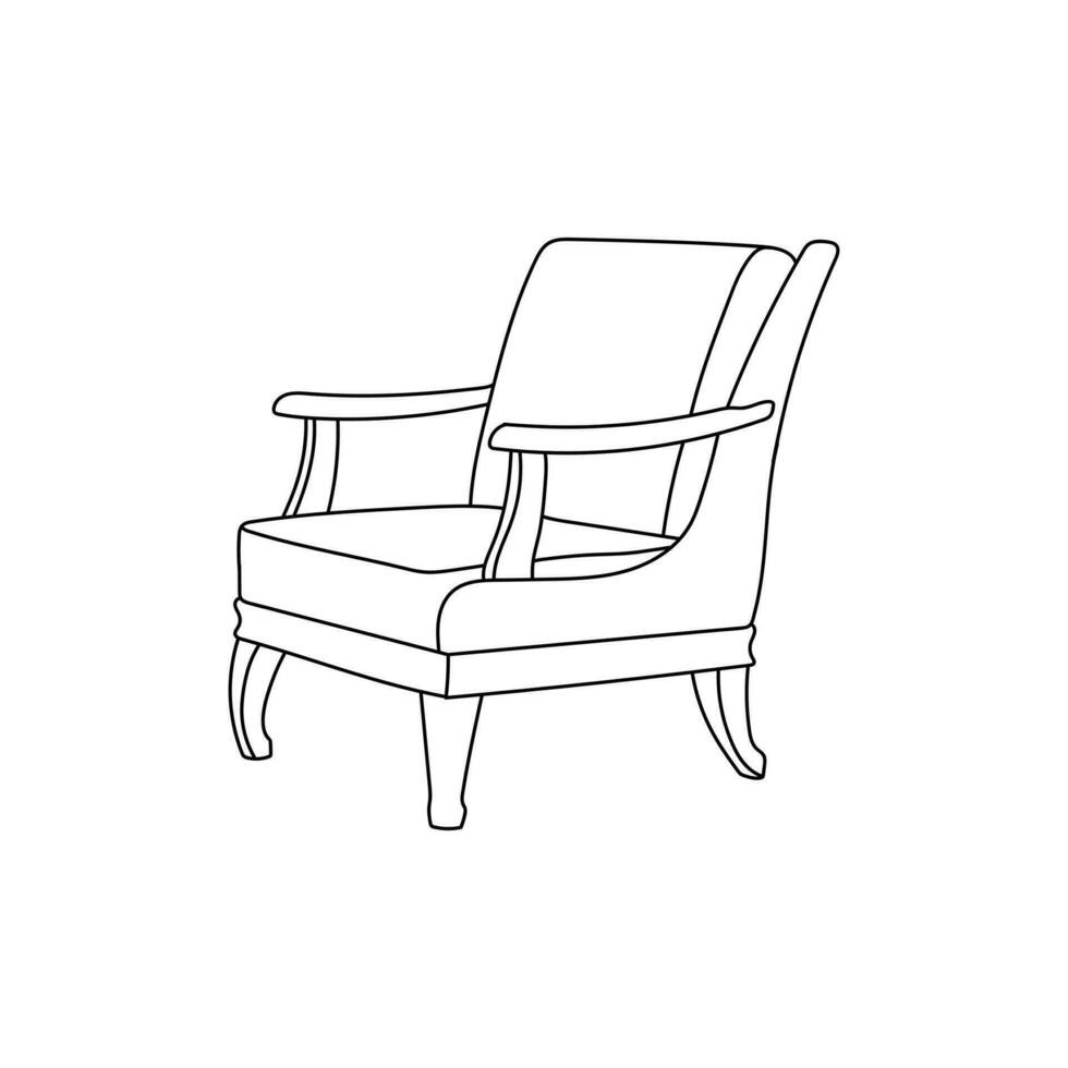 chair minimalist line simple logo template, furniture, interior, design logo modern vector