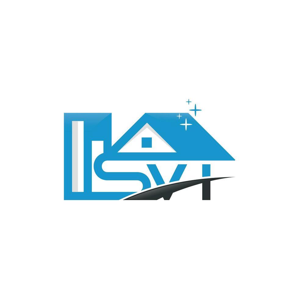 Letter SVI Home Real Estate Logo Template, style logo vector illustration,