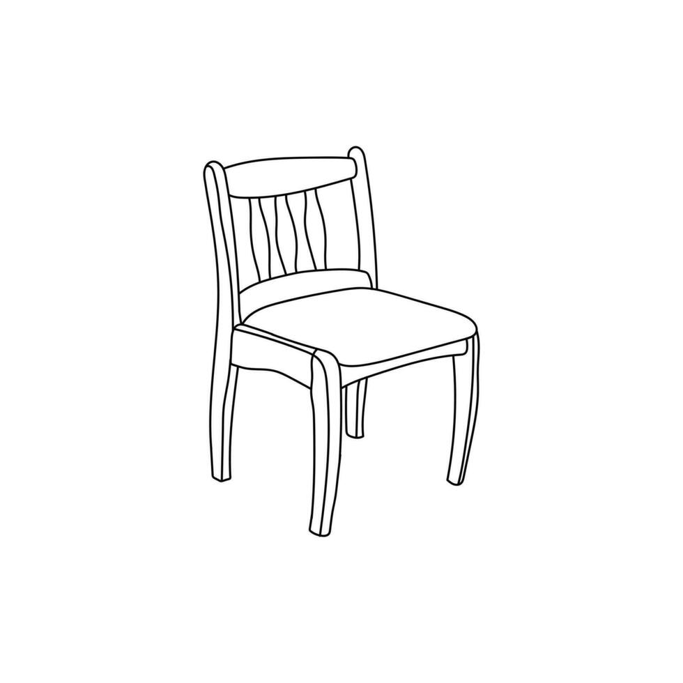 Wooden Chair Minimalist furniture logo, Design chair vector logo