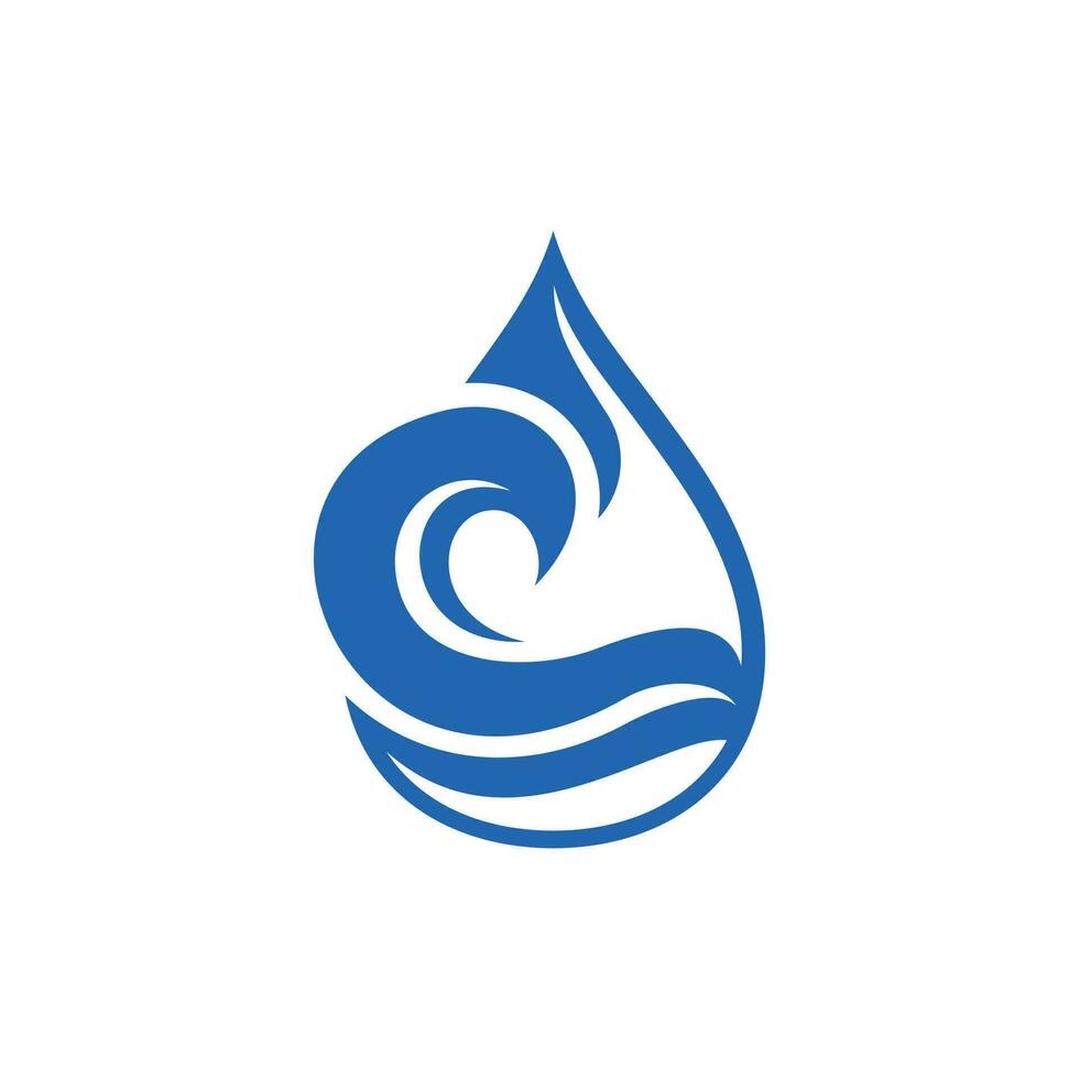 petróleo soltar con agua ola logo diseño, logo diseños concepto diseño plantilla, elegante sencillo minimalista diseño vector