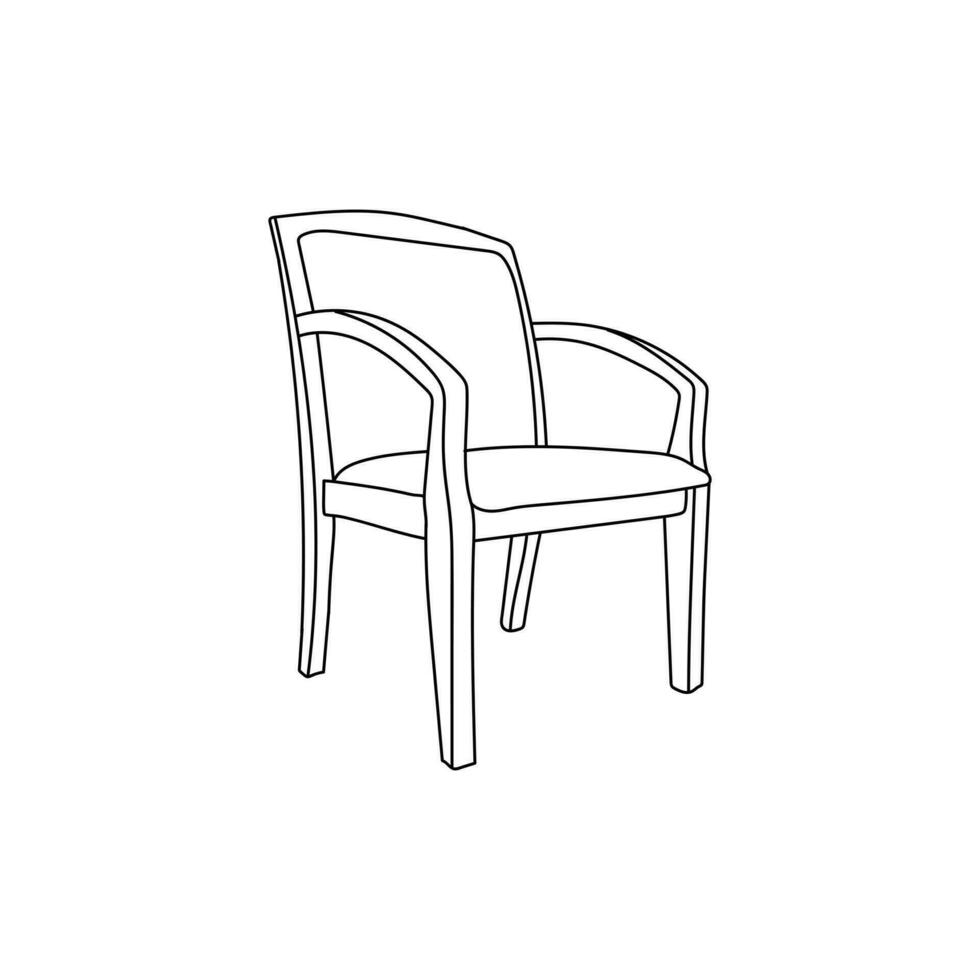 minimalist chair line simple logo design icon, furniture, interior
