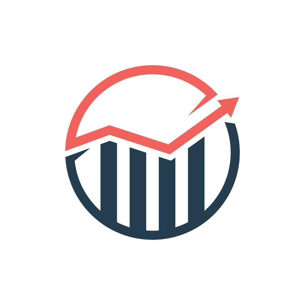 Chart Circle Simple Analytic Logo designs template, Vector symbol concept for accounting company