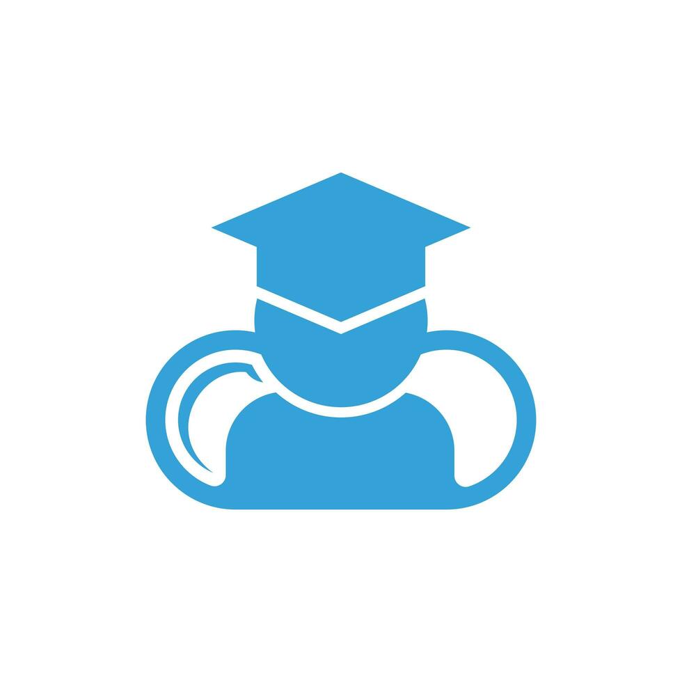 Student Cloud data logo illustration graphic design. education symbol design, Icon Concept Isolated Vector Design Template