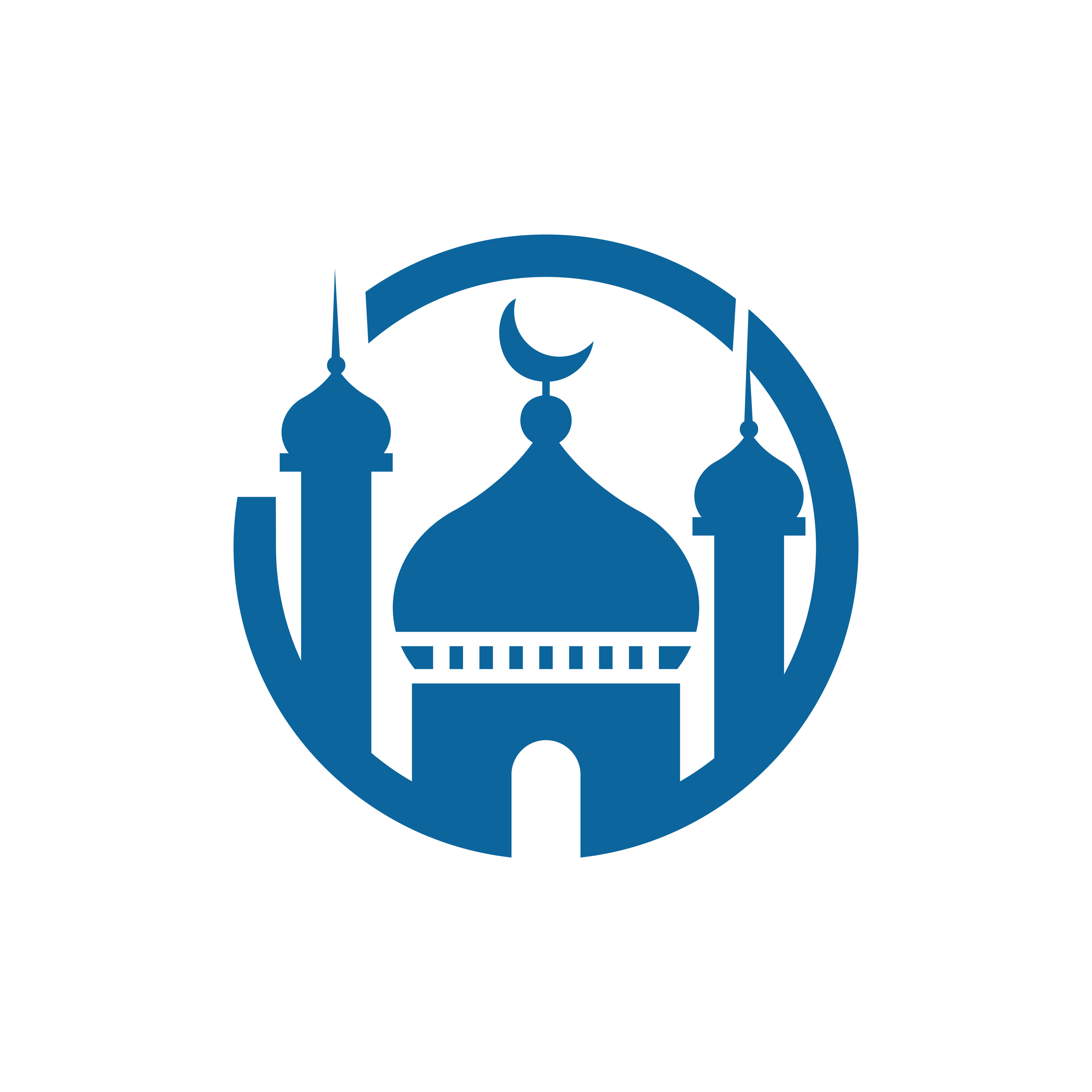 mosque circle islam muslim religion, logo symbol design illustration, Icon  Concept Isolated Vector Design Template 24672398 Vector Art at Vecteezy